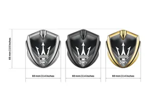 Maserati Emblema Silicone Badge Stile Tuning Top Lucido